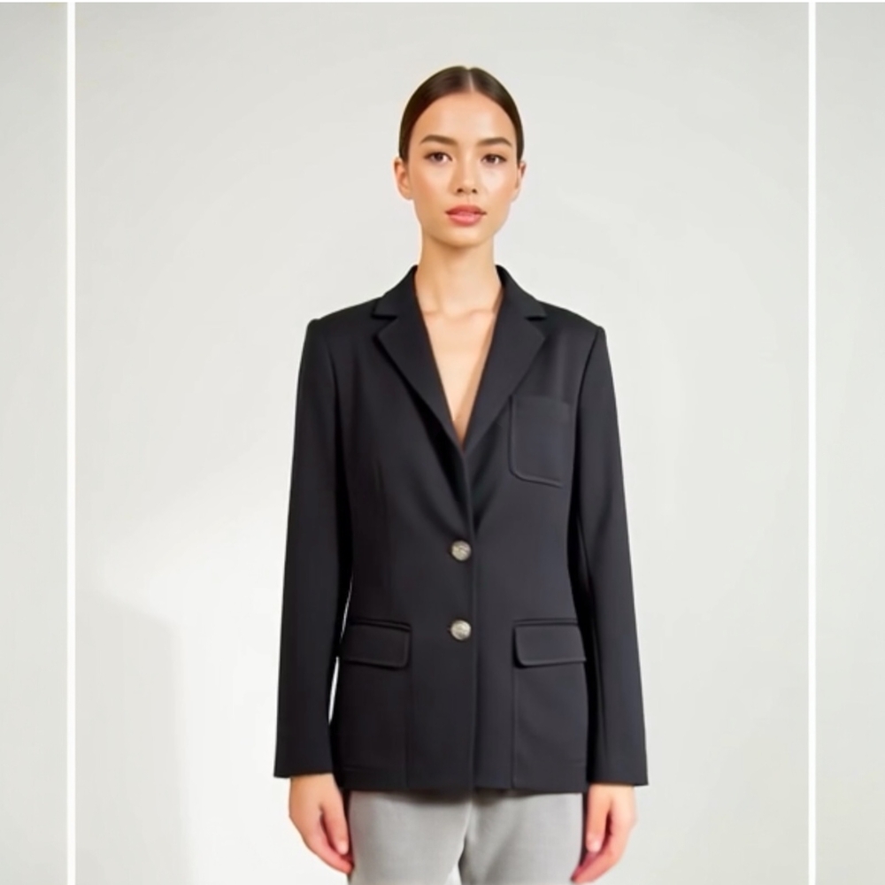 Tommy Hilfiger Women’s Black Tailored Career Blazer Single Breasted Size 16 NWOT